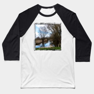 slowly the river flows through the landscape Baseball T-Shirt